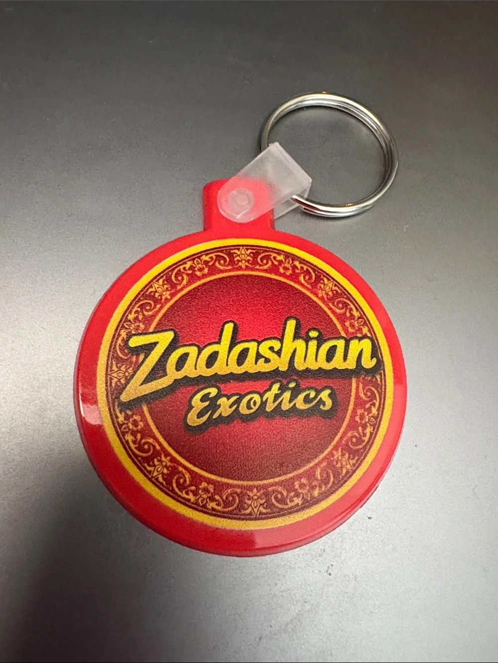 Red Round Keychain Key Holder